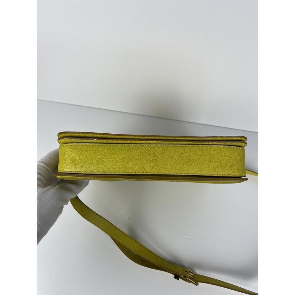 Tom Ford Peccary Suede Chrome Natalia Yellow Shoulder Bag Size Medium - Picture 4 of 13
